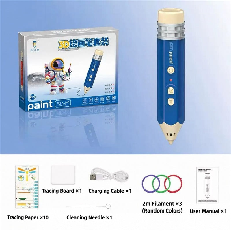 3D Printing Pen Kit for Kids – Rechargeable Starter Set