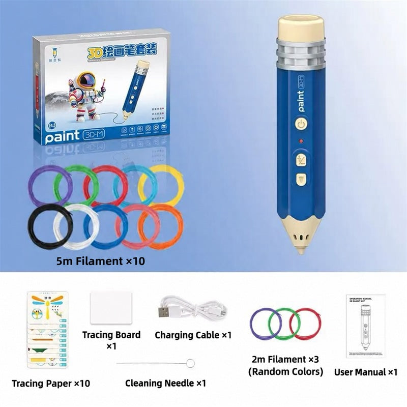 3D Printing Pen Kit for Kids – Rechargeable Starter Set
