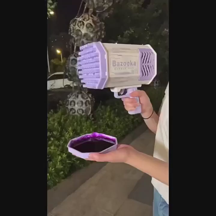 40-Hole Space Bubble Gun with LED Lights video